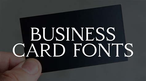 elegant fonts for business cards.